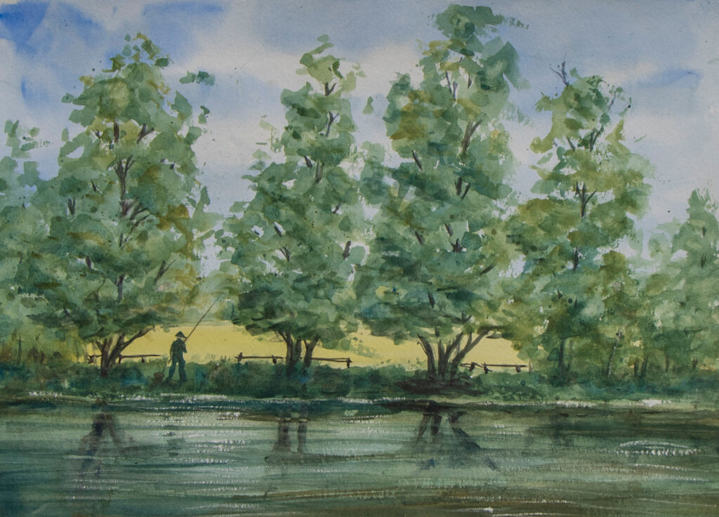 Ufer mit Angler