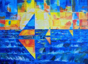 Segelboote abstrakt