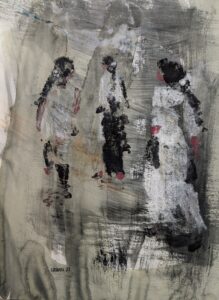 Saris im Nebel