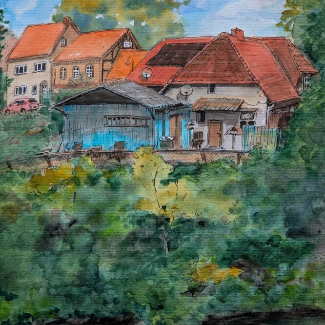 Hinterhof in Dömitz an der Elde